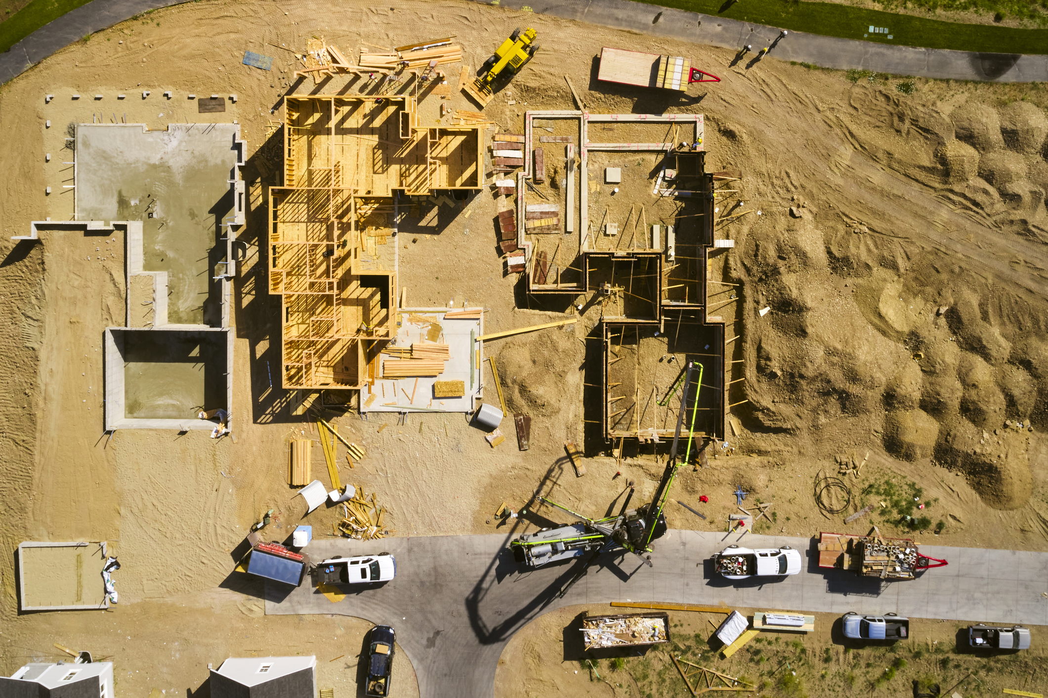 Aerial View Of A Construction Site